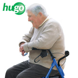 Elite Rollator Rolling Walker with Seat, Backrest and Saddle Bag