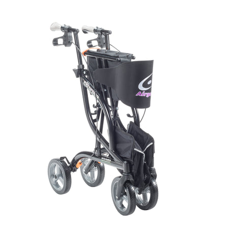 eXcursion XWD Heavy Duty Rollator Rolling Walker, Pearl Black - BeHope