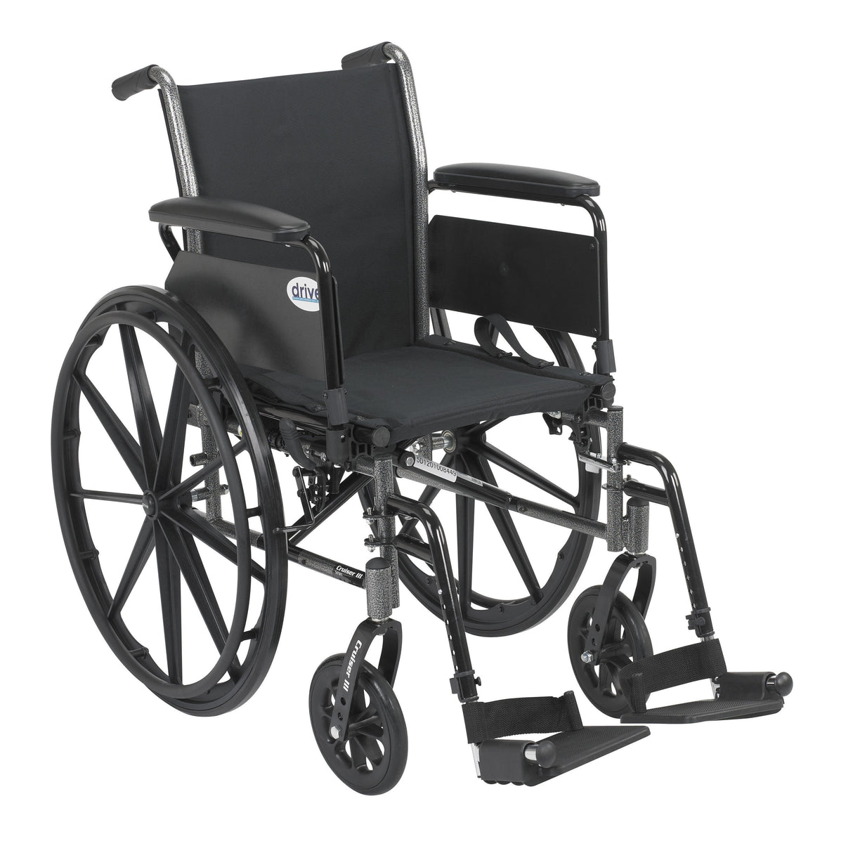 Cruiser Iii Light Weight Wheelchair With Flip Back Removable Arms, Desk Arms, Swing Away Footrests, 16" Seat - BeHope