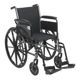 Cruiser Iii Light Weight Wheelchair With Flip Back Removable Arms, Desk Arms, Swing Away Footrests, 16" Seat - BeHope