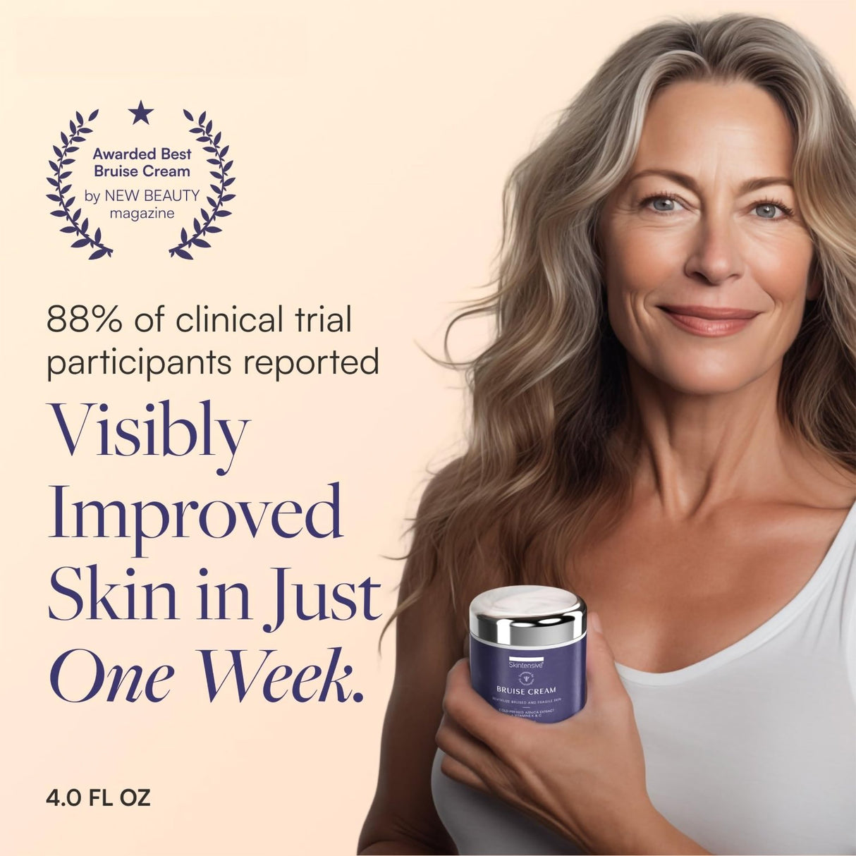 Hand and Body Moisturizer Skintensive® Bruise Cream 4 oz. Jar Unscented Cream
