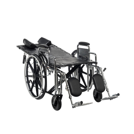 Sentra Reclining Wheelchair, Detachable Desk Arms, 22" Seat - BeHope