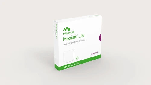 Mepilex Lite Dressing 12.5cm X 12.5cm With Cutting Guide For Use With Medical Devices - Box Of 5 - Behope
