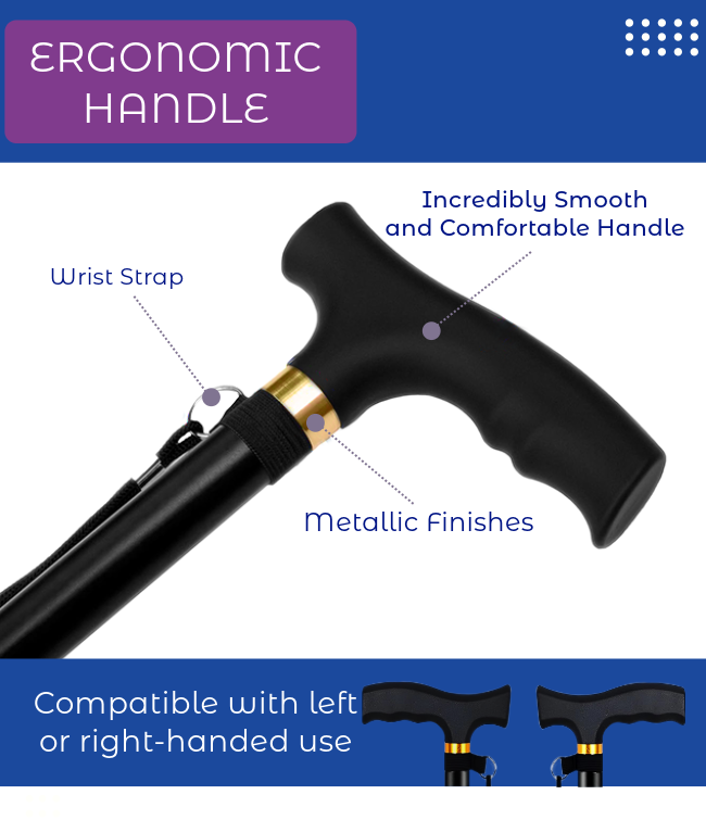 Folding Cane Black