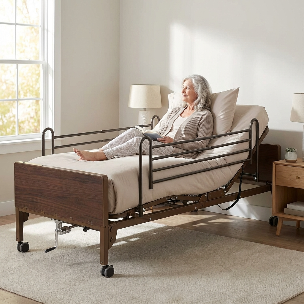 Cama de hospital eléctrica ultraligera Drive Delta 1000