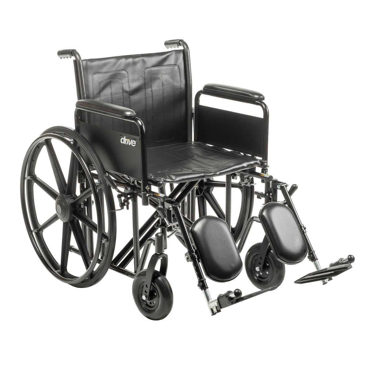 Sentra EC Heavy Duty Wheelchair, Detachable Full Arms, Elevating Leg Rests, 20" Seat - BeHope