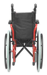 Wallaby Pediatric Folding Wheelchair, 12", Fire Truck Red - BeHope