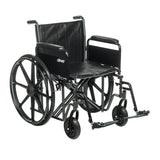 Sentra EC Heavy Duty Wheelchair, Detachable Full Arms, Swing away Footrests, 20" Seat - BeHope