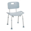 Bathroom Safety Shower Tub Bench Chair with Back, Gray - Behope - RTL12202KDR