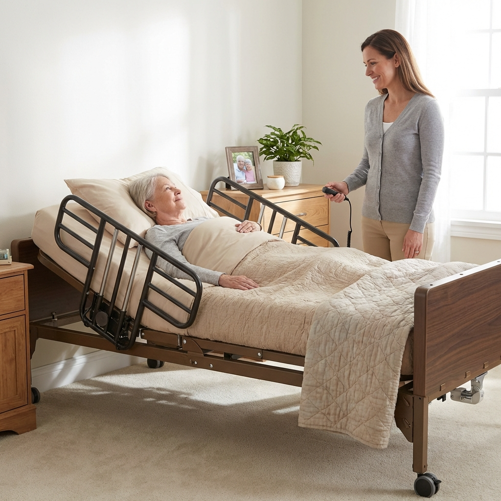 Cama de hospital eléctrica ultraligera Drive Delta 1000