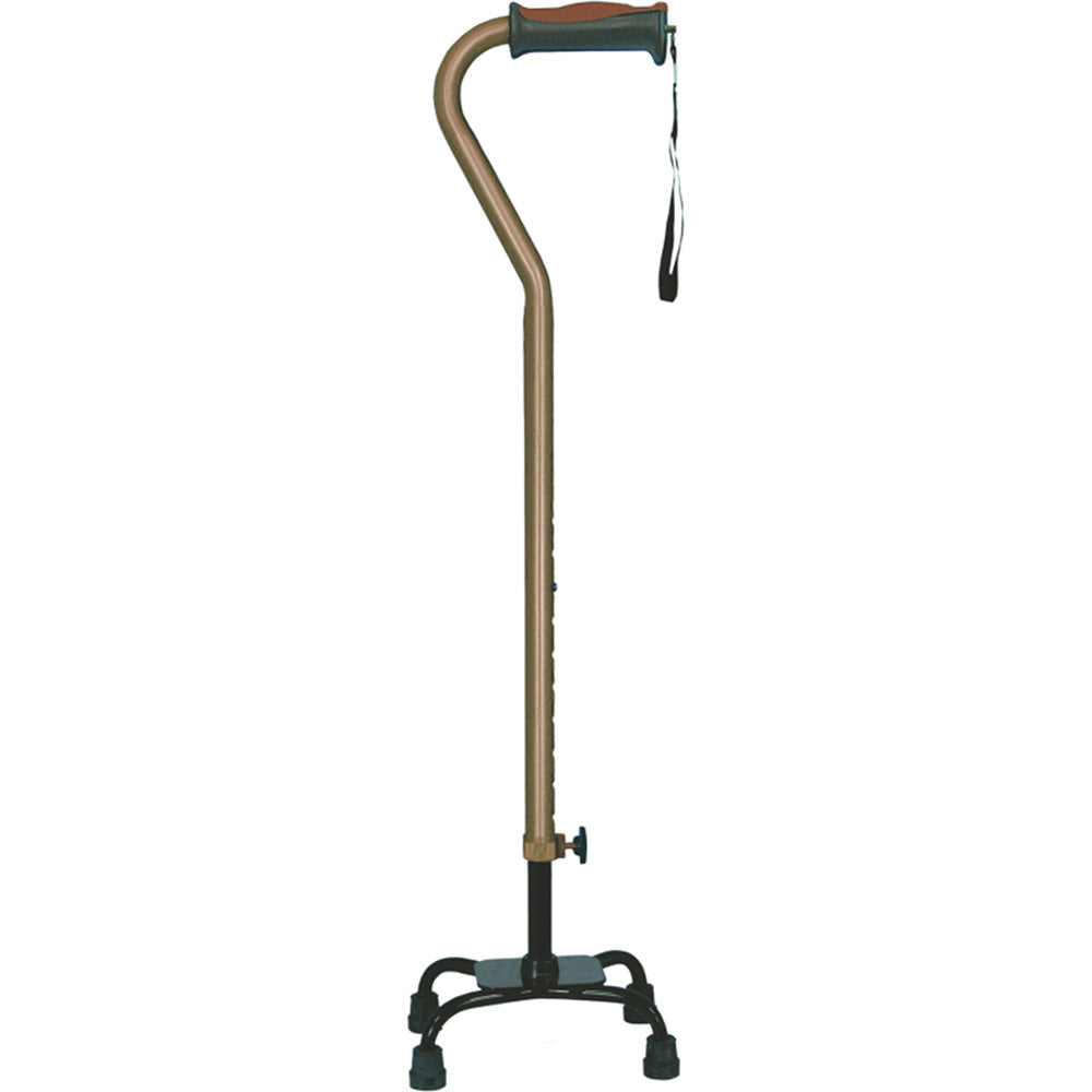 Adjustable Quad Cane for Right or Left Hand Use, Small Base