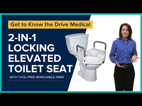 Elevated Raised Toilet Seat With Removable Padded Arms, Standard Seat - BeHope