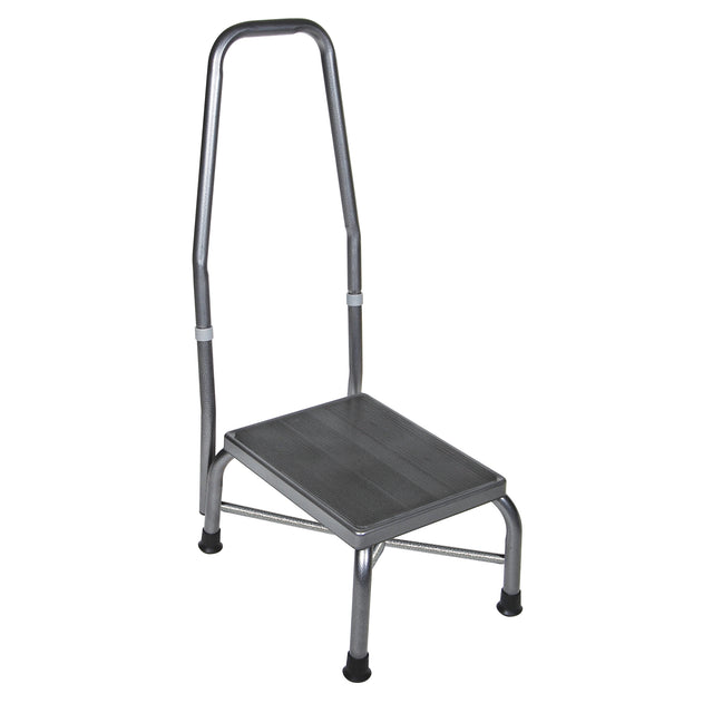 Heavy Duty Bariatric Footstool With Non Skid Rubber Platform And Handrail - BeHope