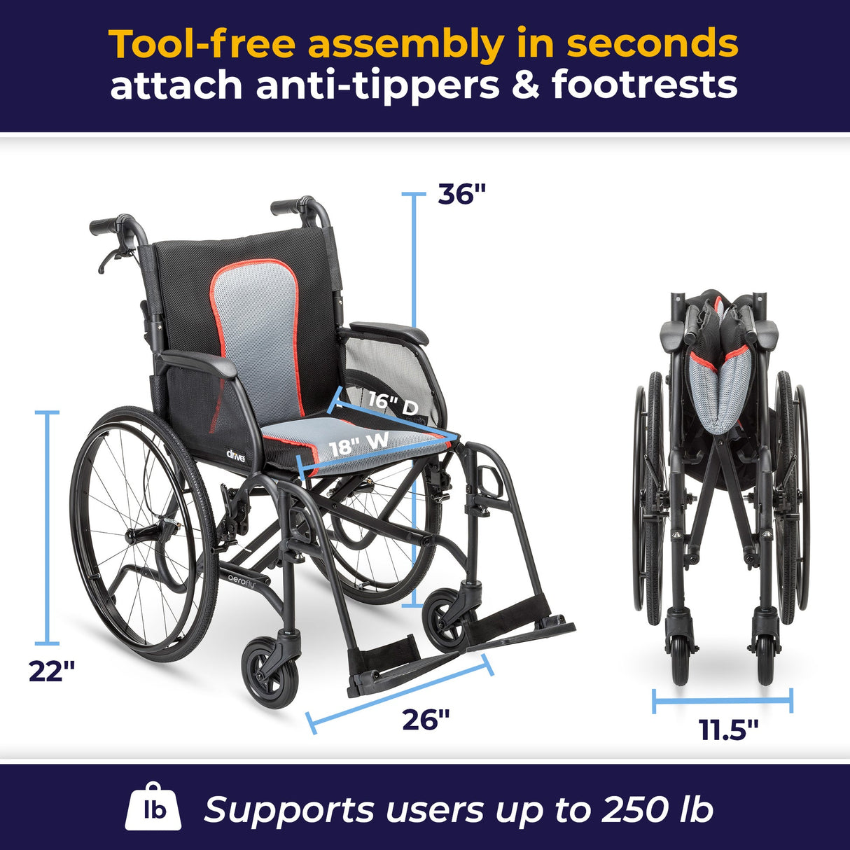 Aerofly™ Ultra-lite Wheelchair - BeHope