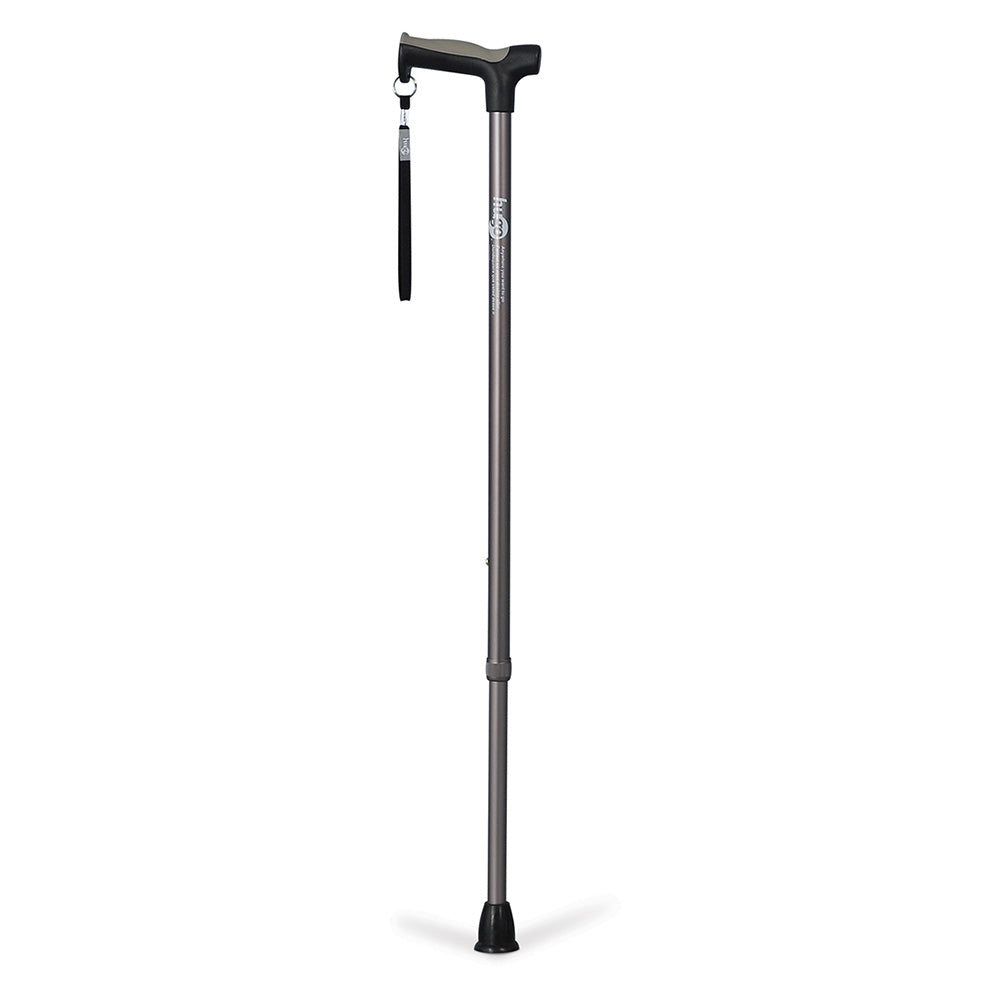 Adjustable Derby Handle Cane with Reflective Strap