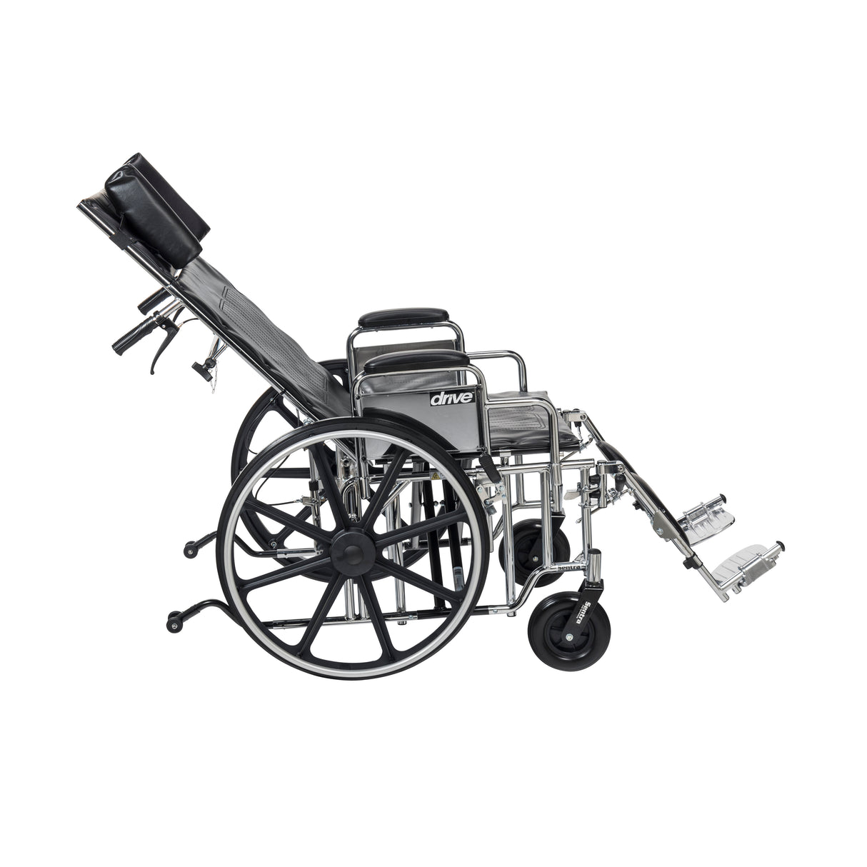 Sentra Reclining Wheelchair, Detachable Desk Arms, 22" Seat - BeHope
