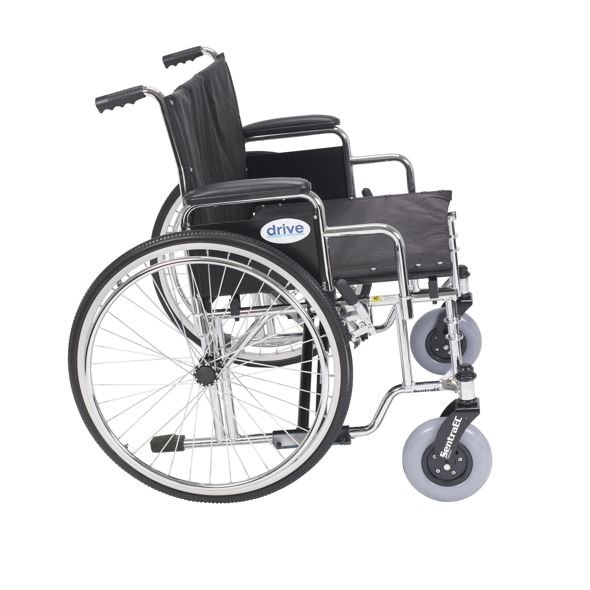 Sentra EC Heavy Duty Extra Wide Wheelchair, Detachable Desk Arms, 28" Seat - BeHope