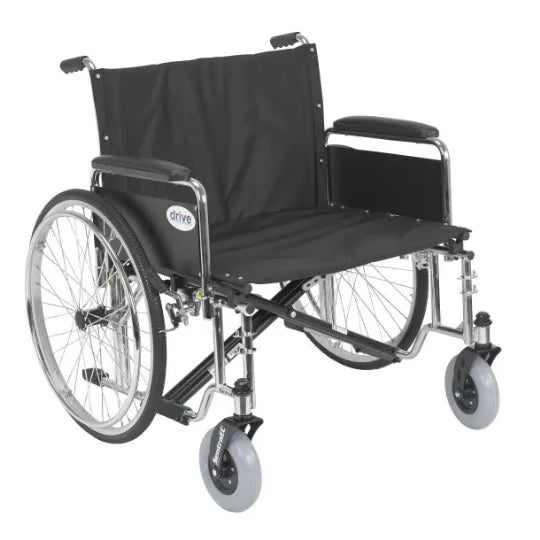 Sentra Ec Heavy Duty Extra Wide Wheelchair, Detachable Full Arms, Swing Away Footrests, 28" Seat - BeHope