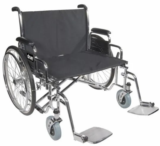 Sentra Ec Heavy Duty Extra Wide Wheelchair, Detachable Full Arms, Elevating Leg Rests, 26" Seat - BeHope