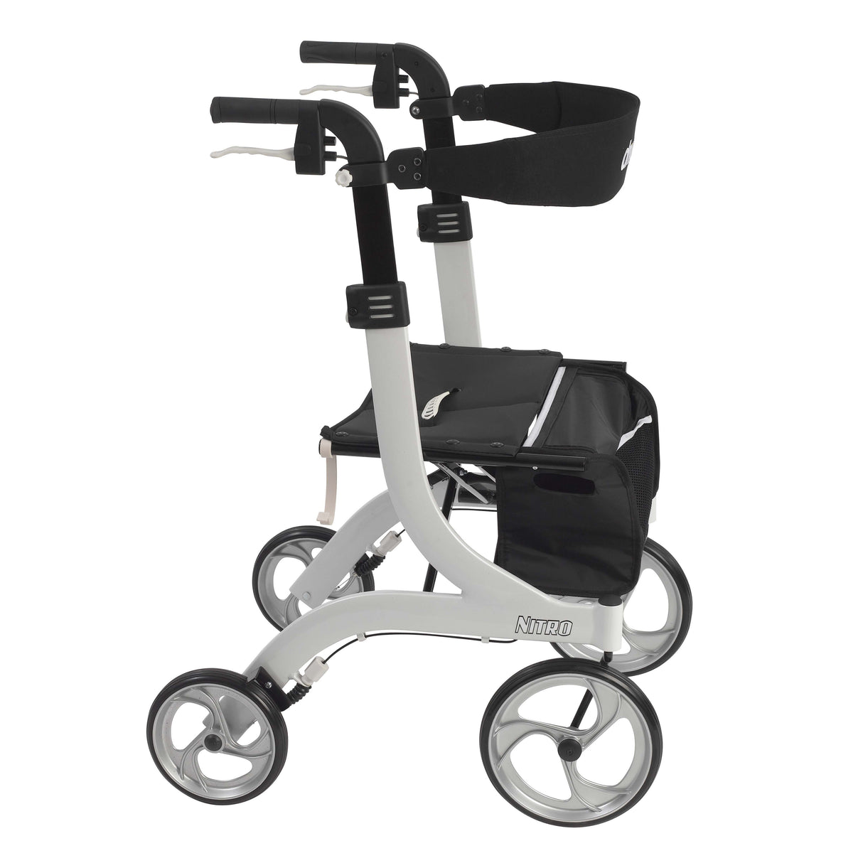 Nitro Euro Style Rollator Rolling Walker, White