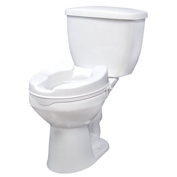 Siège de toilette surélevé avec verrou, siège standard, 4"