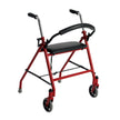 Two Wheeled Walker with Seat, Red - BeHope
