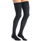 Jobst Opaque Thigh High Dot Band Stockings, Closed Toe, Large, Black, 20-30 Mmhg - Each - Behope