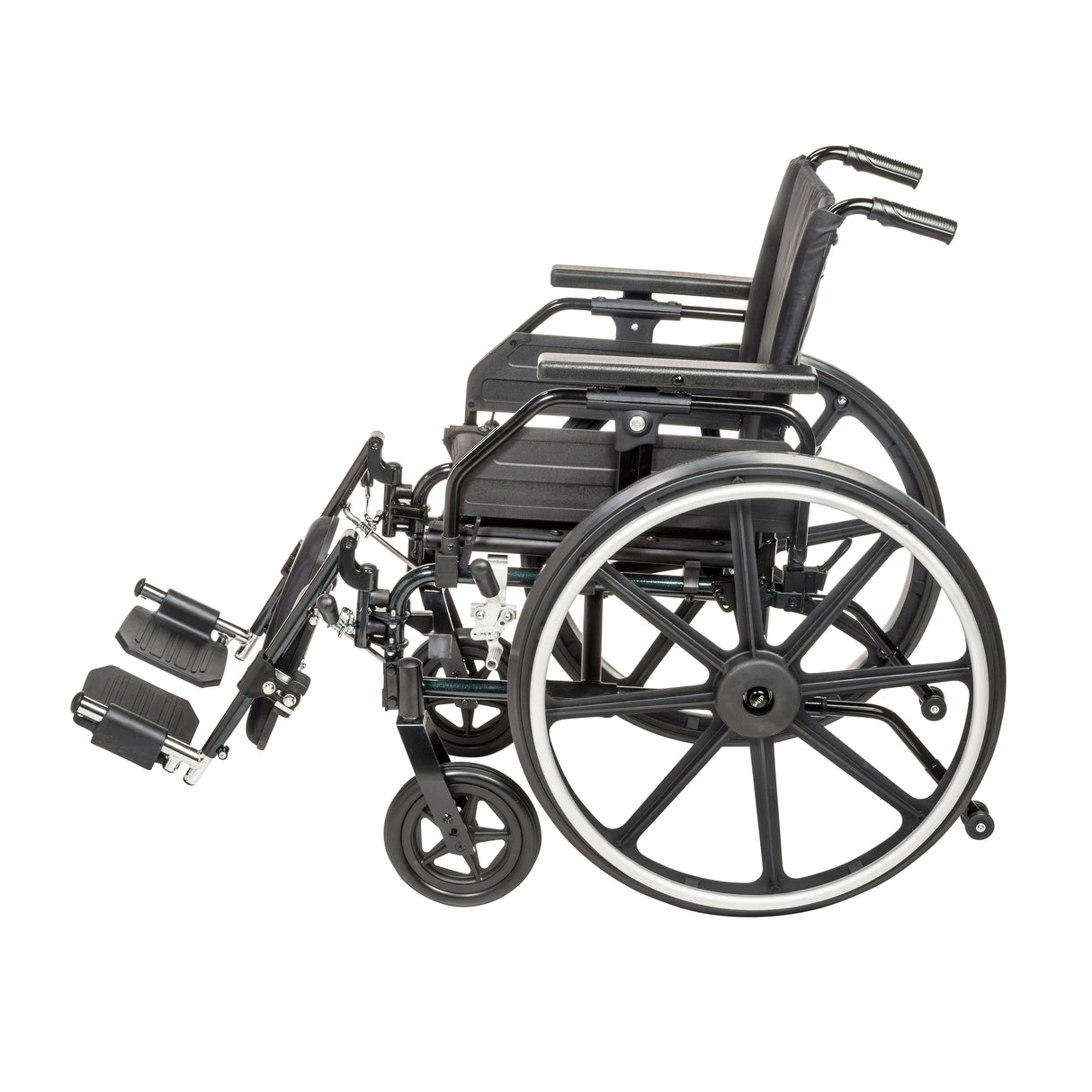 Fauteuil roulant Viper Plus GT avec accoudoirs universels, repose-jambes élévateurs, siège 20"