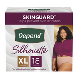 Depend Silhouette Maximum Pink Underwear X-large Female Bulk - Package Of 18 - Behope