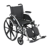 Viper Wheelchair With Flip Back Removable Arms, Desk Arms, Elevating Leg Rests, 12" Seat - BeHope