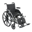 Viper Wheelchair with Flip Back Removable Arms, Desk Arms, Elevating Leg Rests, 12" Seat - BeHope