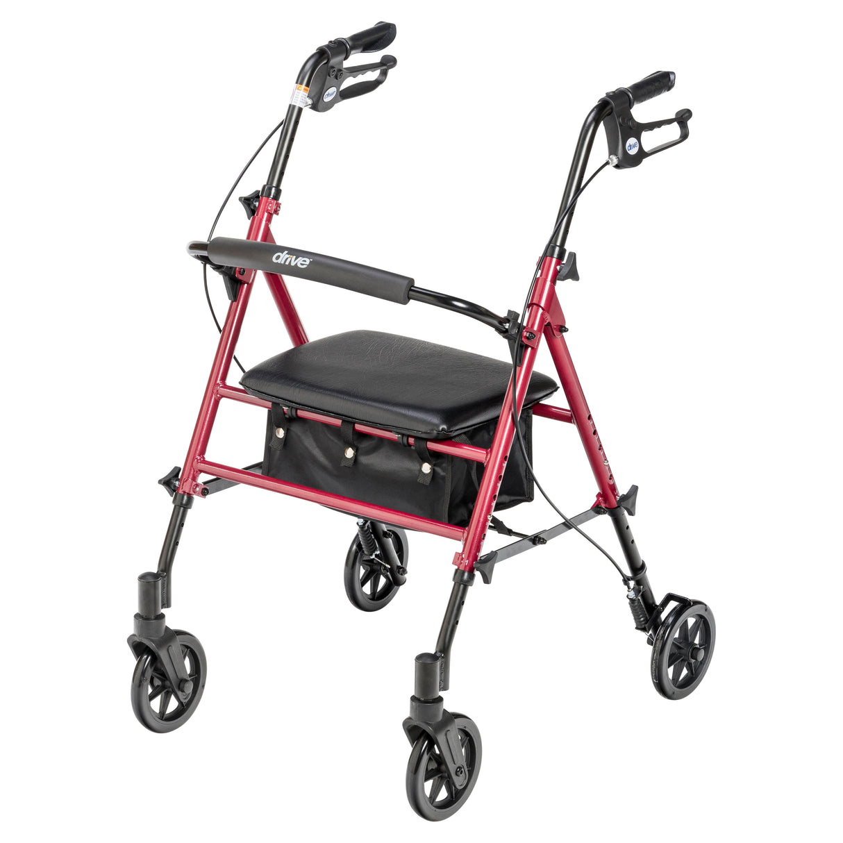 Adjustable Height Rollator Rolling Walker with 6" Wheels - BeHope