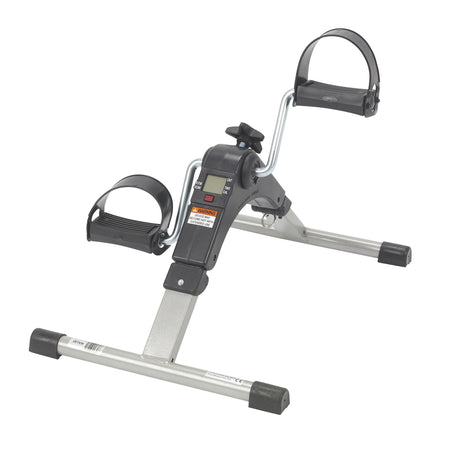 Folding Exercise Peddler with Electronic Display, Black - BeHope