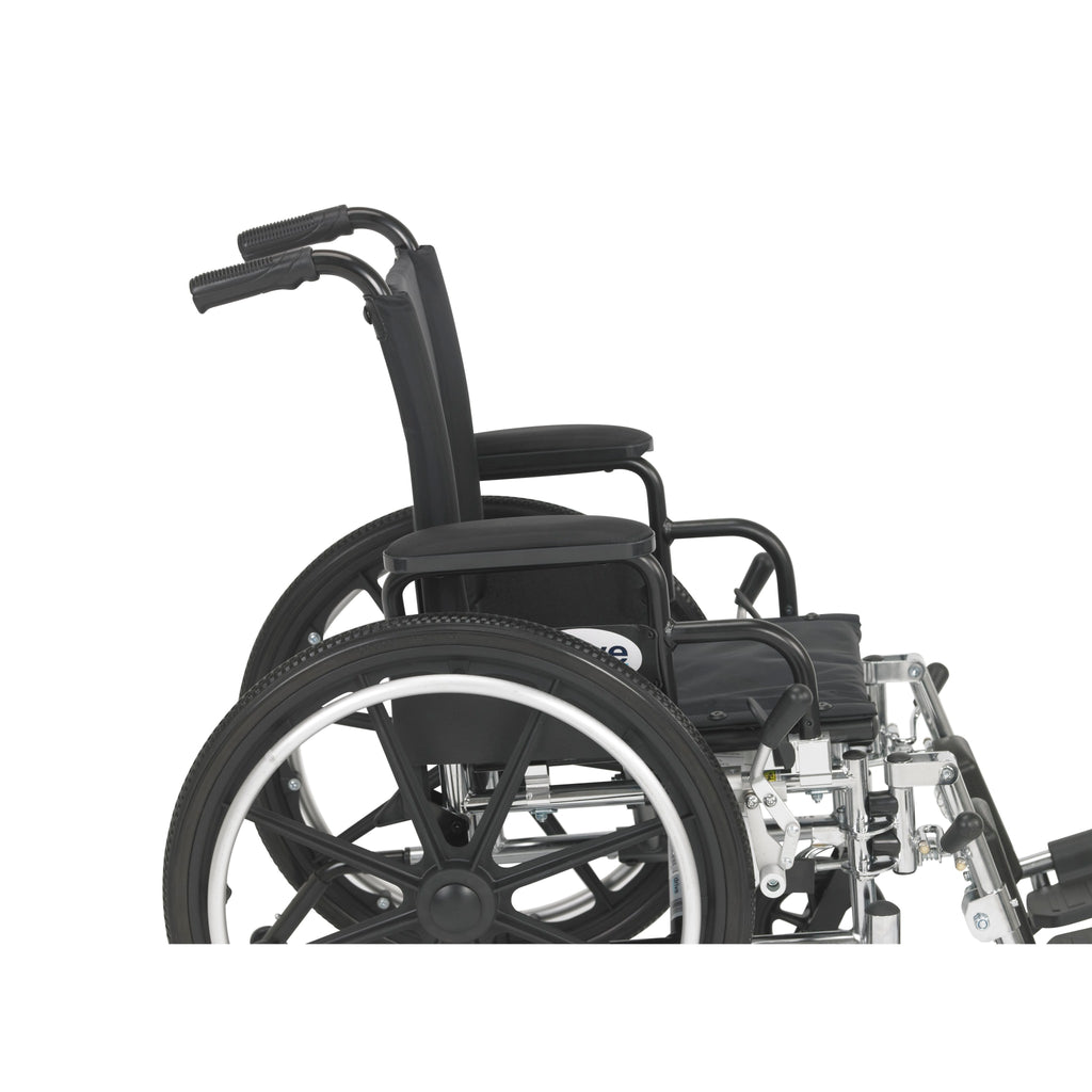Viper Wheelchair With Flip Back Removable Arms, Desk Arms, Elevating Leg Rests, 12" Seat - BeHope