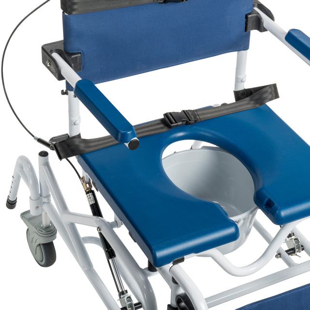 Tilting Aluminum Rehab Shower Chair Commode - BeHope
