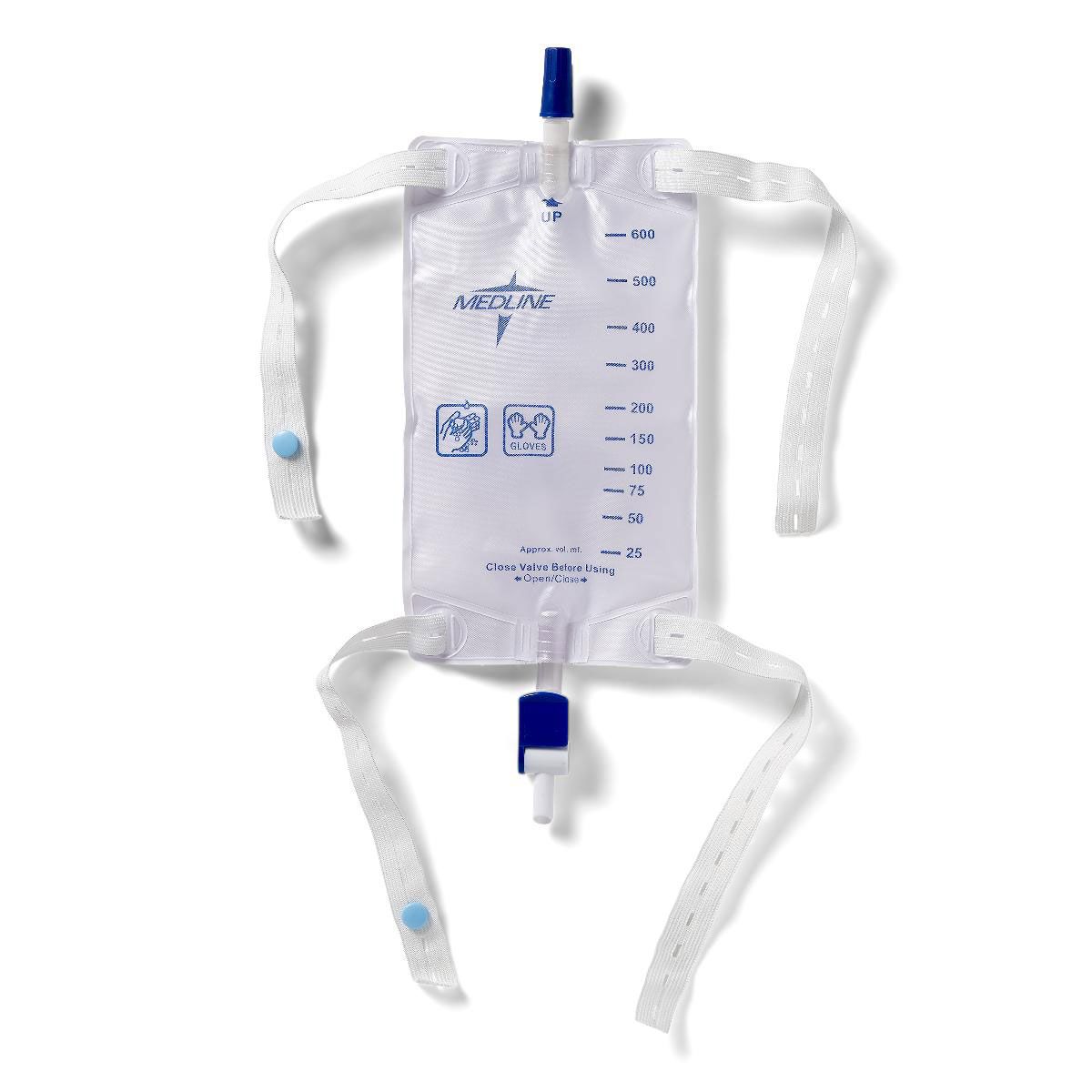 Medline Urinary Leg Bag, Medium With Flip Drain - Behope