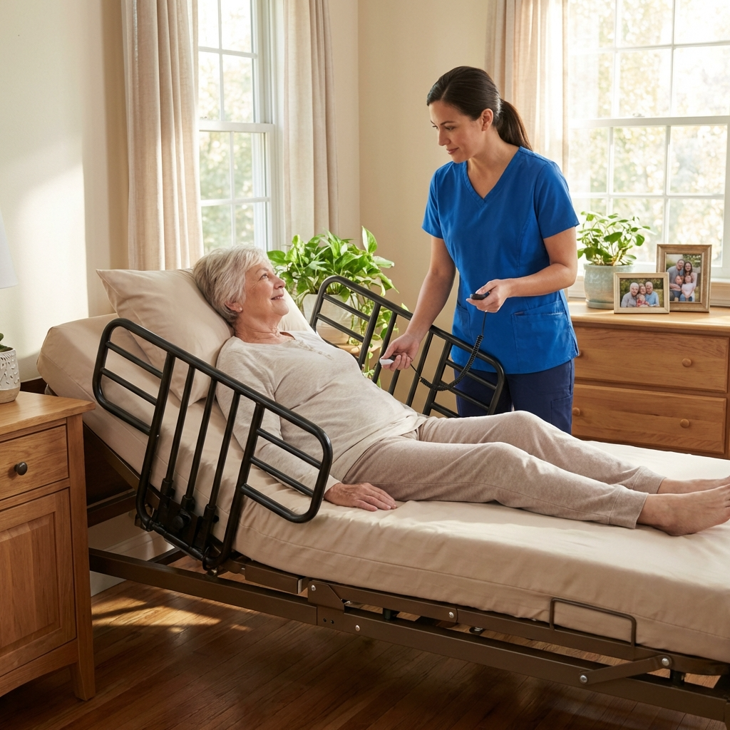 Cama de hospital eléctrica ultraligera Drive Delta 1000