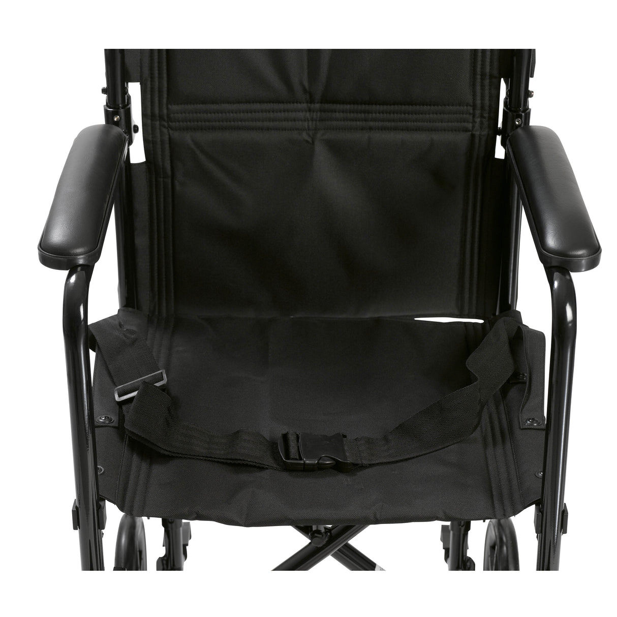 Silla de ruedas ligera para transporte, asiento de 17", color negro