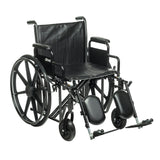 Sentra EC Heavy Duty Wheelchair, Detachable Desk Arms, Elevating Leg Rests, 20" Seat - BeHope