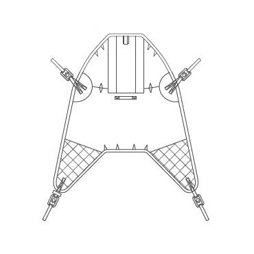 Arnés desechable con clips (paquete de 10) 