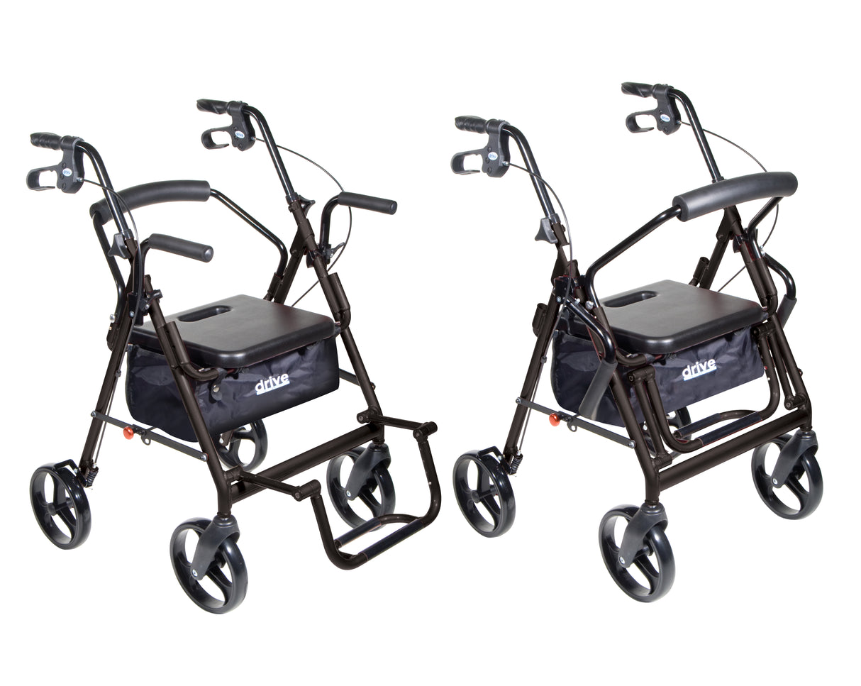 Duet Dual Function Transport Wheelchair Rollator Rolling Walker - BeHope