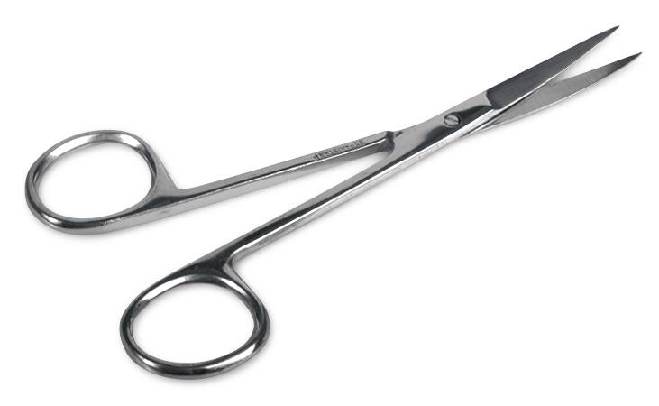 Iris Scissors 4.5" Curved Stainless Steel Floor Grade Each