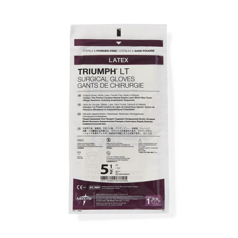 Triumph® Lt Sterile Powder-free Latex Surgical Glove, Beige - BeHope