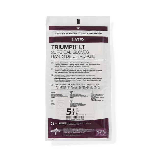 Triumph® Lt Sterile Powder-free Latex Surgical Glove, Beige - BeHope