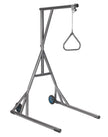 Heavy Duty Trapeze with Base and Wheels, Silver Vein - BeHope