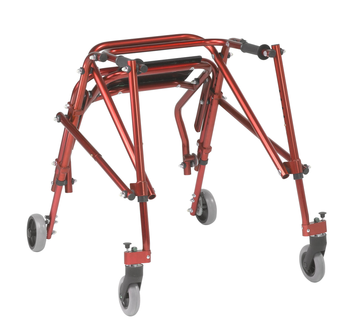 Nimbo 2G Lightweight Posterior Walker with Seat, Medium, Castle Red