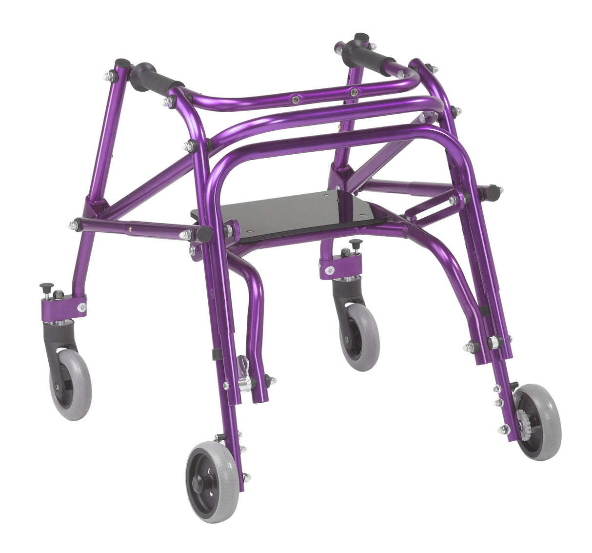 Andador posterior ligero Nimbo 2G con asiento, tamaño pequeño, color morado mago