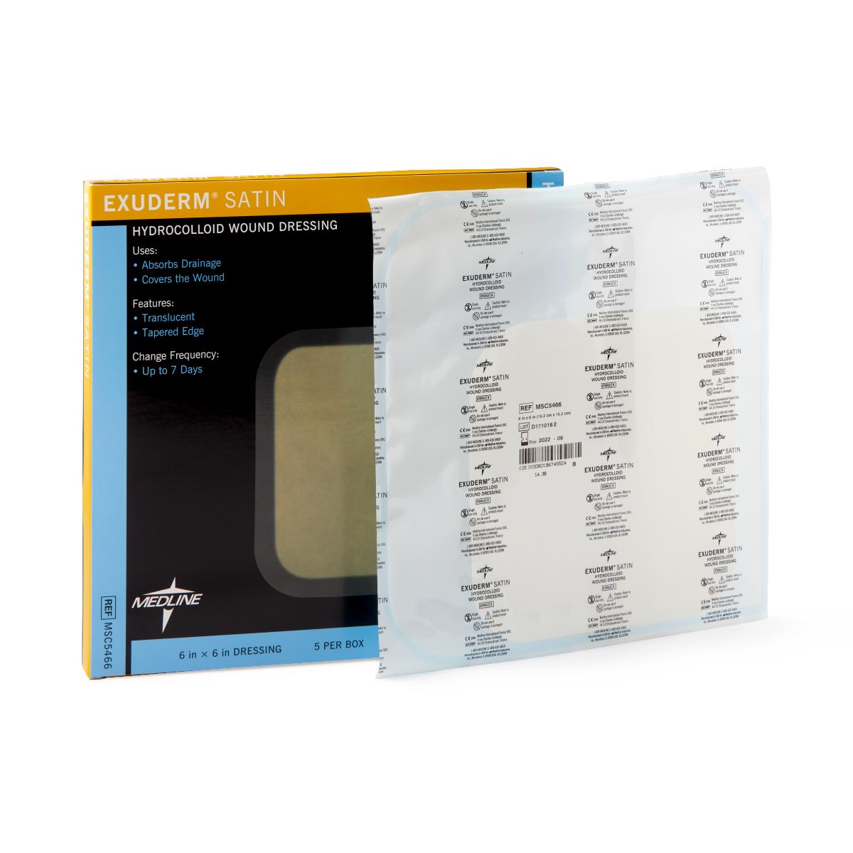 Exuderm Satin Hydrocolloid Dressing 5cm X 5cm Box/20 Each