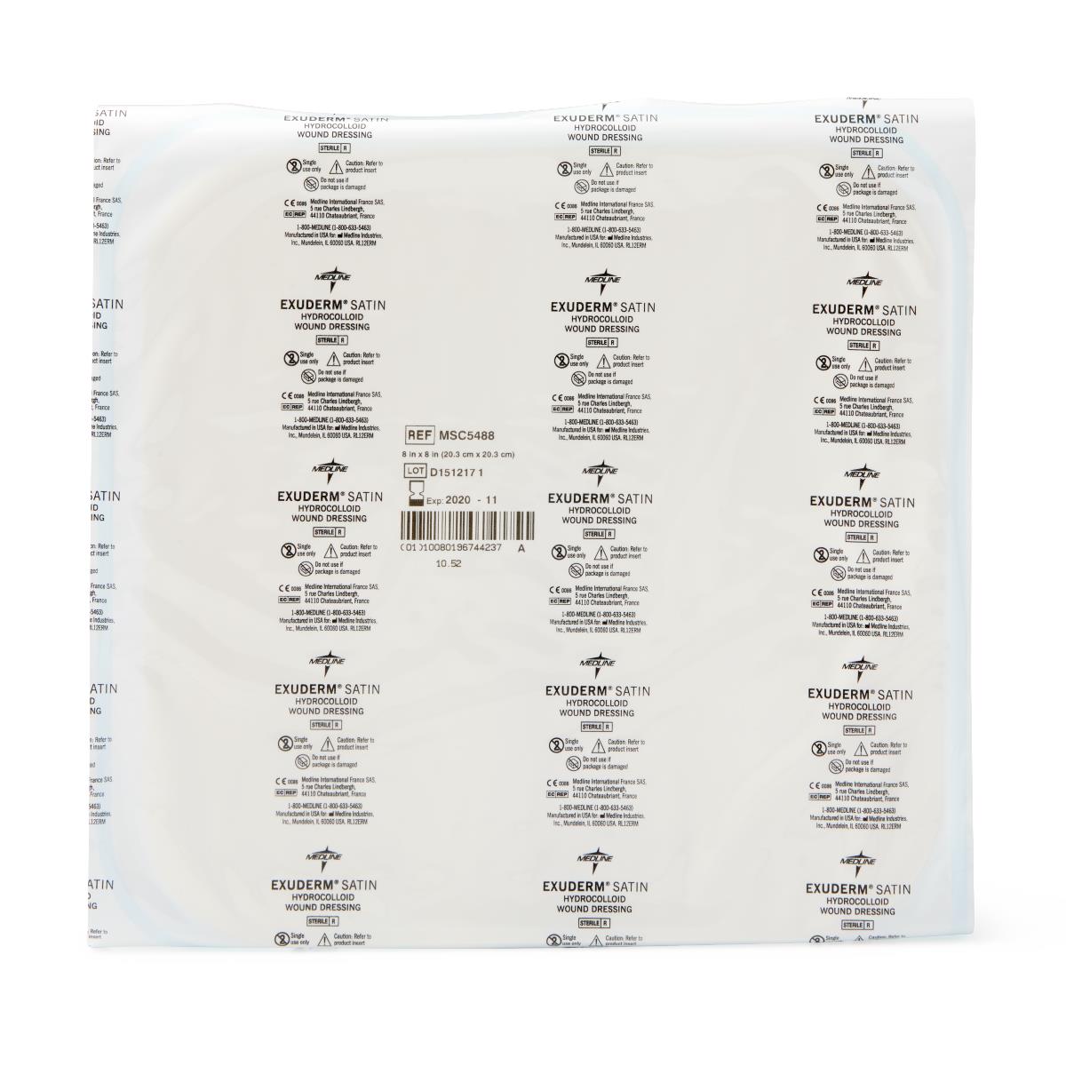 Exuderm Satin Hydrocolloid Dressing 5cm X 5cm Box/20 Each