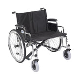 Sentra EC Heavy Duty Extra Wide Wheelchair, Detachable Desk Arms, 26" Seat - BeHope